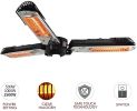 1500W Foldable Electric Patio Heater with 3 Heating Panels; for Outdoor Umbrella, Pergola or Gazabo Parasol