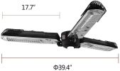 1500W Foldable Electric Patio Heater with 3 Heating Panels; for Outdoor Umbrella, Pergola or Gazabo Parasol