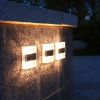 4pcs Solar Wall Lights Outdoor IP65 Waterproof LED Step Light
