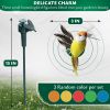 Fluttering Solar Hummingbird Garden Stakes Decorative 3 Pcs Hummingbird Solar Garden Stakes for Yard Decorations Outdoor Cute Design Bright & Col