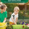 Fluttering Solar Hummingbird Garden Stakes Decorative 3 Pcs Hummingbird Solar Garden Stakes for Yard Decorations Outdoor Cute Design Bright & Col
