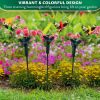 Fluttering Solar Hummingbird Garden Stakes Decorative 3 Pcs Hummingbird Solar Garden Stakes for Yard Decorations Outdoor Cute Design Bright & Col