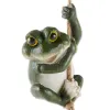 Frolicking Frogs Hanging Decor - Cute Garden Frog Wall Art for Outdoor Spaces