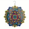 1pc 3D Hanging Wind Spinner Outdoor Decor For Garden Wind Chimes Metal Yard Spinners 3D Stainless Steel Spinner Gifts Mandala 3D Spinner With 360° Rot