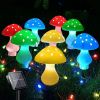 Multi-Color Solar Mushroom Light for Outdoor Garden, Patio, or Courtyard - LED Flowers