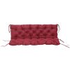 Outdoor Bench Cushion Tufted 3-Seater for Swing Chair Patio Sofa Wine Red