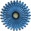 Metal Flowers Wall Decor Indoor Outdoor Metal Wall Art for Farmhouse Home Living Room Bedroom Bathroom Garden Decor – Blue