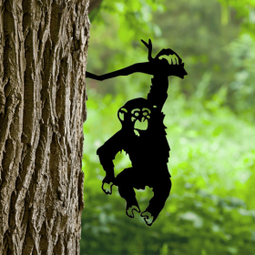 CIFbuy Colorful Monkey Garden Decor Outdoor iron Animal Silhouette Wall Art Patio Lawn Sculpture (TikTok, temu pick-up service)