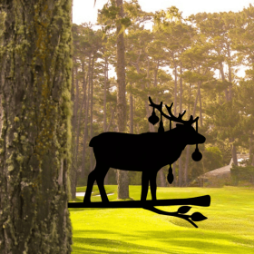 CIFbuy Whimsical iron Elk Sculpture for Garden and Patio Decor (TikTok, temu pick-up service)