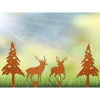 CIFbuy Antique Metal Deer and Tree Sculpture Set Rustic Garden Statues Lawn Patio Decor Farmhouse Outdoor Yard Art (TikTok, temu pick-up service)