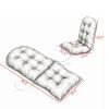 2-Pack Khaki Tufted High Back Chair Cushions Set Non-Slip Patio Furniture Pad for Outdoor Living SpaceOnly seat cushion