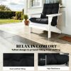 Outdoor chair cushion 2-piece set, terrace chair cushion, cushion, black cushion (Cushion only)