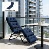 Outdoor lounge chair mat, terrace lounge chair mat, chair cushion, cushion, navy blue(Only chair cushions)