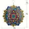 1pc 3D Hanging Wind Spinner Outdoor Decor For Garden Wind Chimes Metal Yard Spinners 3D Stainless Steel Spinner Gifts Mandala 3D Spinner With 360° Rot