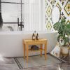 20 Bamboo Shower Bench 2-Tier Wooden Spa Stool Seat Organizer