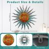 Sun Outdoor Wall Decor, 28" Waterproof Large Metal Wall Art for Home Outside Patio Garden Fence Decorations