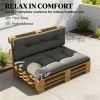 Outdoor replacement cushion, garden chair cushion, black (Cushion only)