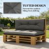 Outdoor replacement cushion, garden chair cushion, black (Cushion only)
