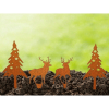 CIFbuy Antique Metal Deer and Tree Sculpture Set Rustic Garden Statues Lawn Patio Decor Farmhouse Outdoor Yard Art (TikTok, temu pick-up service)