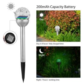 3 Pcs Outdoor Solar Lights IP44 Waterproof Ball RGB Light Garden Decor Lamp Landscape