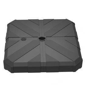 Square Patio Umbrella Base, Cantilever Offset Umbrella Base Heavy Duty Outdoor Umbrella Stand Base, Filled Up To 143lbs With Stand Or 130lbs With (Option: Black)