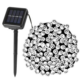 1Pc 200 LED 22M Solar String Lights With 8 Lighting Modes IP44 Waterproof For Wedding, Party, Garden, or Yard Decor (Option: White)