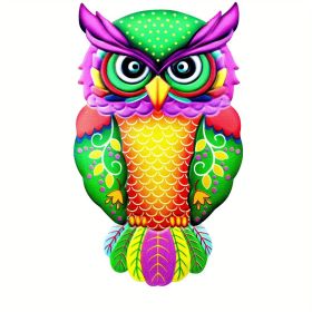 1pc Metal Owl Wall Decor, Outside Garden Decoration, Yard Art, Outdoor Patio or Fence Ornament (Style: Model D)